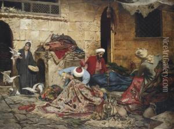 The Carpet Menders Oil Painting - Rudolf Ii Swoboda