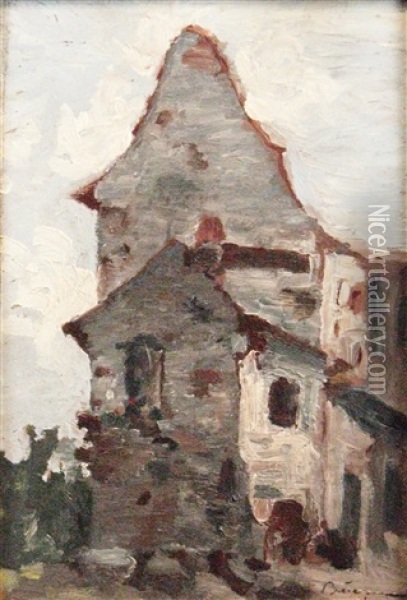 Old Houses Oil Painting - Aurel Baesu