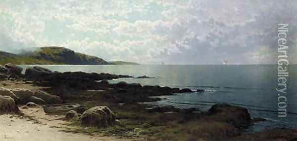 Seascape with Boat Oil Painting - Alfred Thompson Bricher