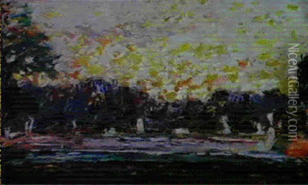 Grosse Fontane Im Park Oil Painting - Wassily Kandinsky