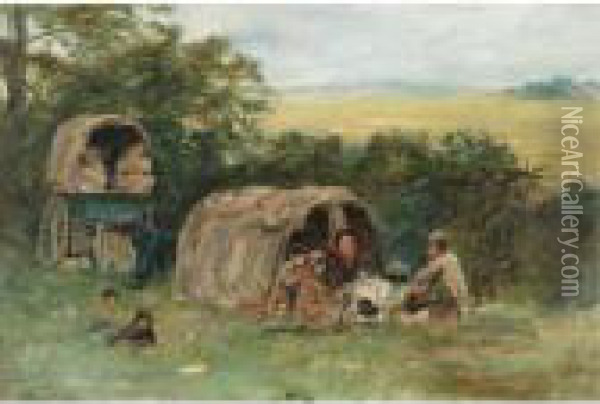 The Gypsy Camp Oil Painting - William McTaggart
