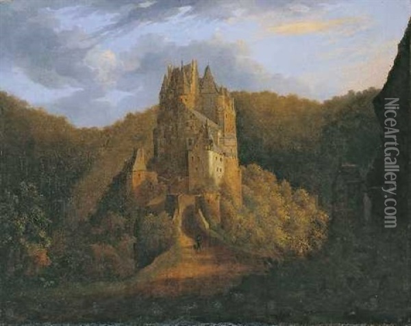 Burg Eltz Oil Painting - Johannes Thomas