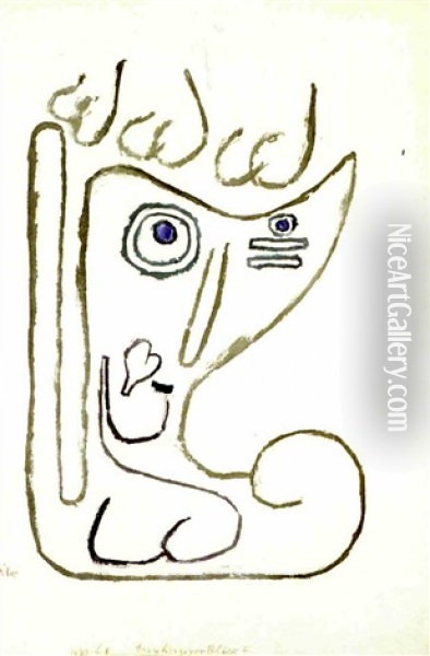 Treuherziger Blick Ii Oil Painting - Paul Klee