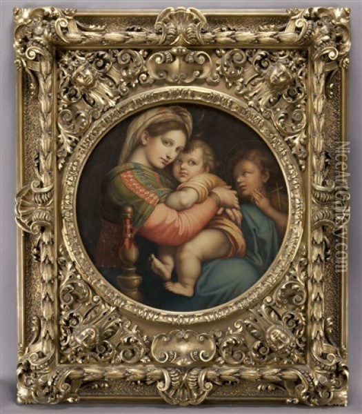Madonna Della Sedia Oil Painting - Auguste Estienne