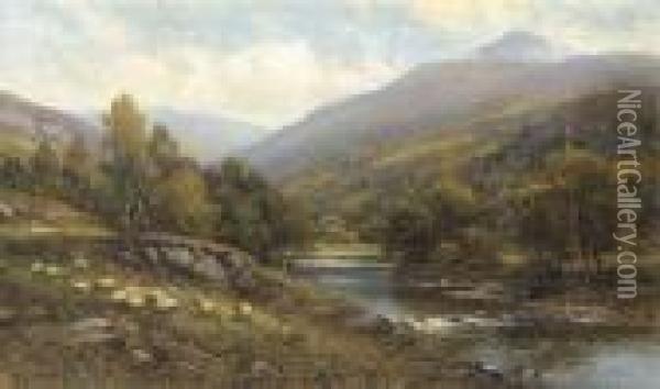 Moel Siabod, Near Capel Curig, North Wales Oil Painting - Alfred Augustus Glendening