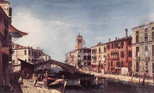 View of the Rio di Cannareggio c. 1740 Oil Painting - Michele Marieschi