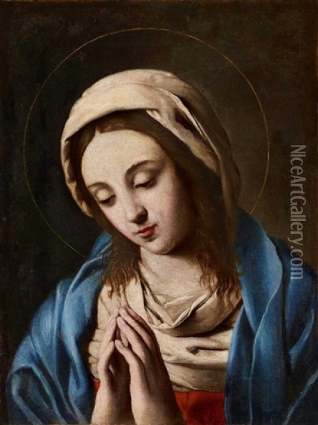 Betende Maria Oil Painting - Giovanni Battista Salvi (Il Sassoferrato)