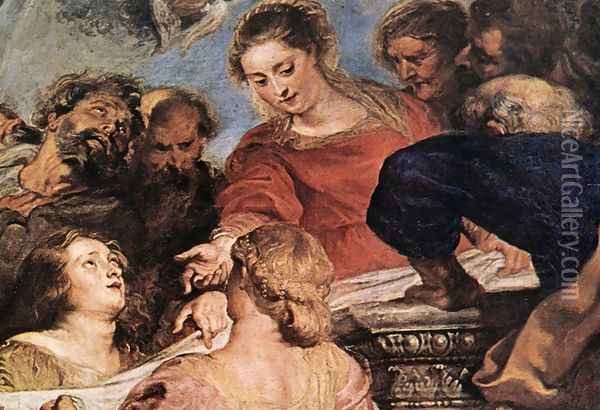 Assumption of the Virgin (detail-2) 1626 Oil Painting - Peter Paul Rubens