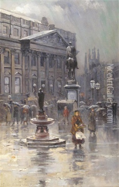 The Mansion House Oil Painting - Charles John Watson