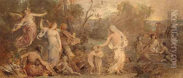 Allegory of Life Oil Painting - Pierre-Cecile Puvis De Chavannes