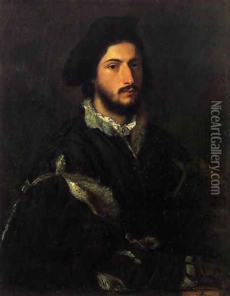 Portrait of Tomaso or Vincenzo Mosti Oil Painting - Tiziano Vecellio (Titian)