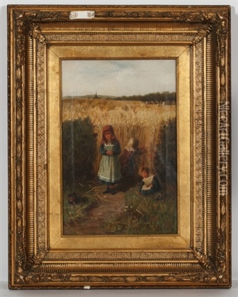 A Nook In The Cornfield Oil Painting - Robert Gemmell Hutchison