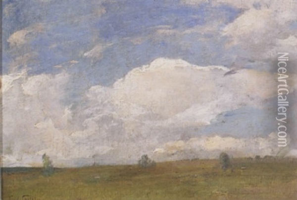 Study Of Sky Oil Painting - Emil Carlsen