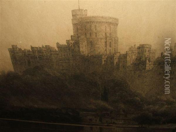 Windsor Castle Oil Painting - David Law