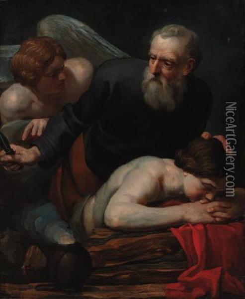 The Sacrifice Of Isaac Oil Painting - Ferdinand Bol