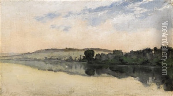 The Banks Of The Seine River Oil Painting - Richard Parkes Bonington