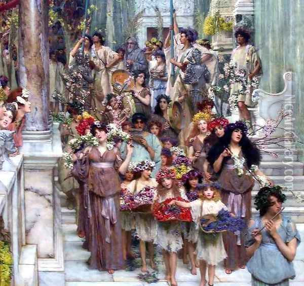 Spring detail Oil Painting - Sir Lawrence Alma-Tadema
