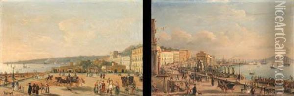 Neapolitan Views Oil Painting - Salvatore Candido