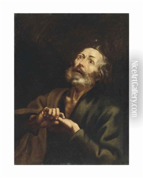 The Penitent Saint Peter Oil Painting - Andrea Vaccaro