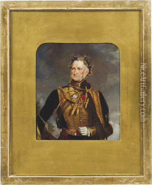 Portrait Of General Henry Lygon Oil Painting - Sir George Hayter