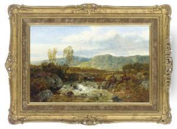 The Bridge, Near Capel Curig, Wales Oil Painting - John Wright Oakes