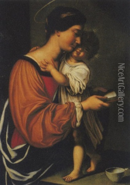 Madonna Con Bambino Oil Painting - Antiveduto Grammatica