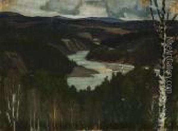 Fjallandskap Oil Painting - Helmer Osslund
