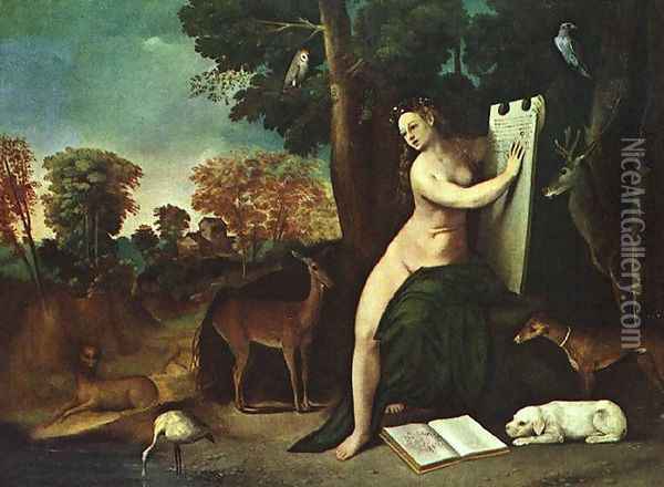 Circe and her Lovers in a Landscape 1514-16 Oil Painting - Dosso Dossi