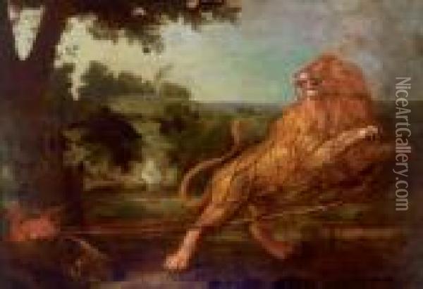 Il Leone E Lo Scoiattolo Oil Painting - Peter Paul Rubens