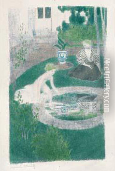 Le Reflet Dans La Fontaine. 1897. Oil Painting - Maurice Denis