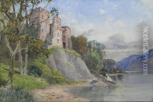 View Of Kilchurn Castle Oil Painting - George Gray