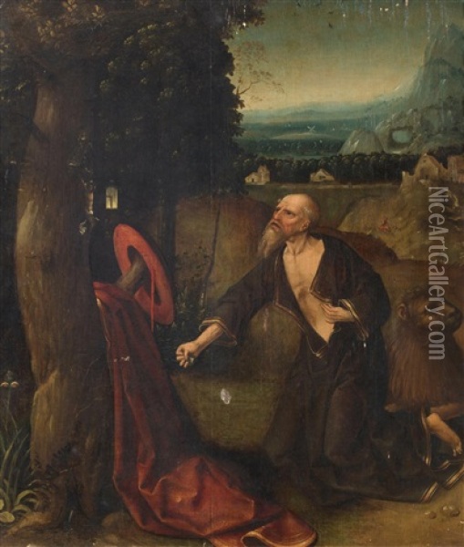 Heiliger Hieronymus Oil Painting - Hieronymus Bosch