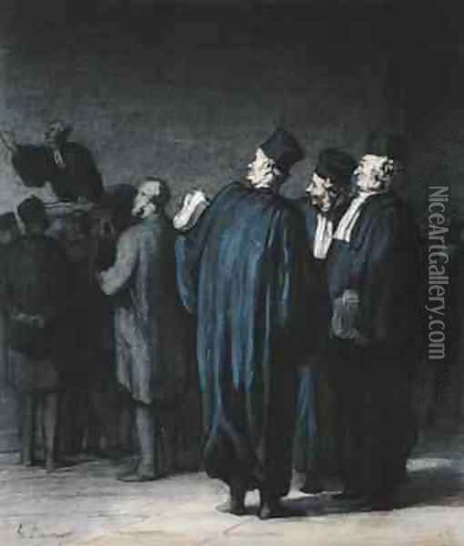 The Lawyers 2 Oil Painting - Honore Daumier