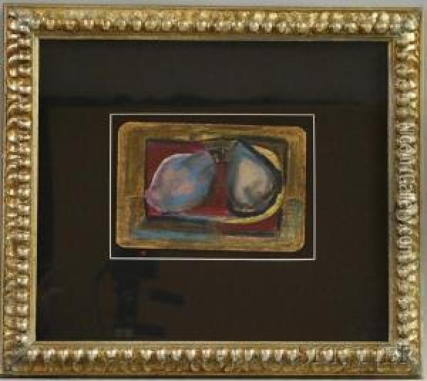 Two Pears Oil Painting - Agnes Weinrich