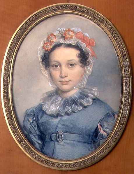 Portrait of Countess Sofia Stepanovna Shcherbatova 1798-1885, 1818 Oil Painting - Pyotr Fyodorovich Sokolov