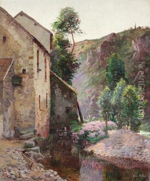 Moulin Dans La Vallee Oil Painting - Emile Georges (Geo) Weiss