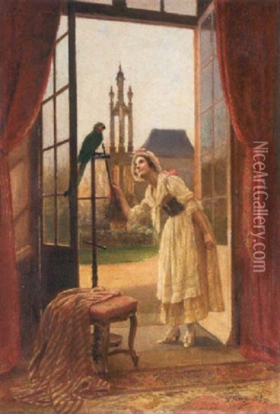 Good Morning Polly Oil Painting - Victor Marais-Milton