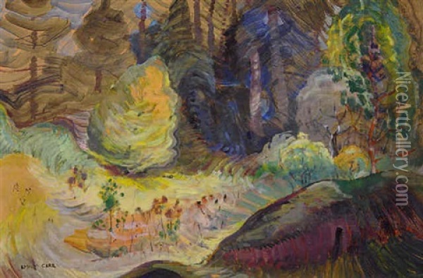 Autumn Woods Oil Painting - Emily Carr