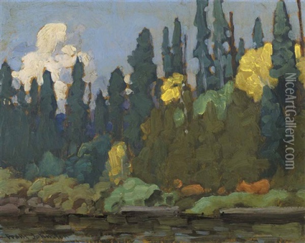 Hints Of Fall Oil Painting - Francis Hans Johnston