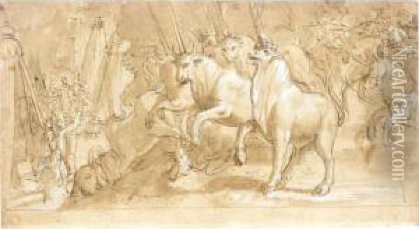 Parma Oil Painting - Jacopo Zanguidi, Called Jacopo Bertoija