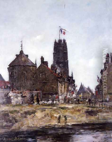 Dunkirk, Festival Day Oil Painting - Eugene Boudin
