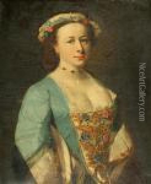 Portrait Of A Lady Oil Painting - William Hogarth