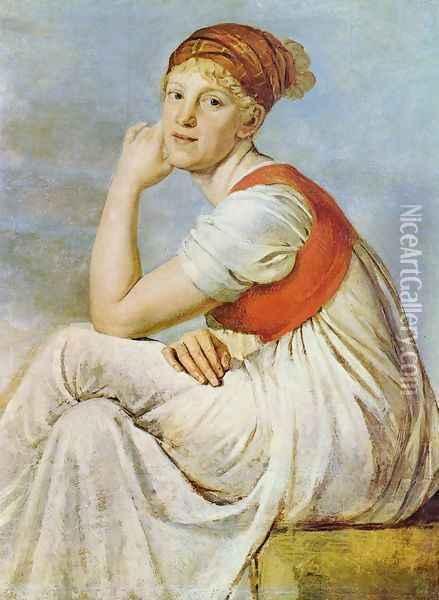 Portrait of Heinrike Dannecker 1802 Oil Painting - Christian Gottlieb Schick
