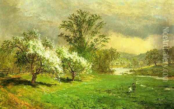 Apple Blossom time Oil Painting - Jasper Francis Cropsey
