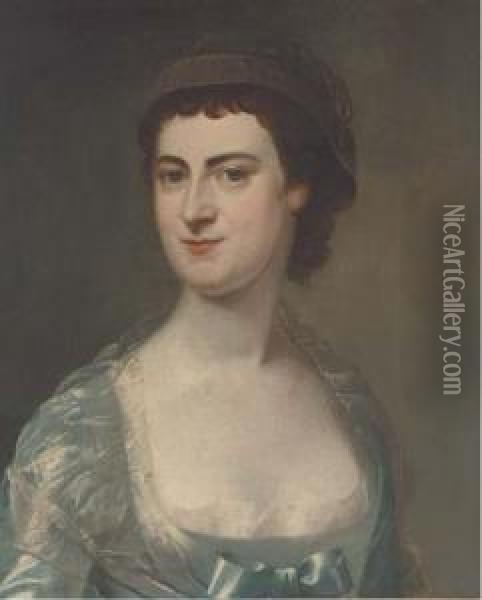 Portrait Of Mrs Mary Knowles Oil Painting - Hoare, William, of Bath