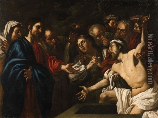 The Raising Of Lazarus Oil Painting - Gerard Douffet