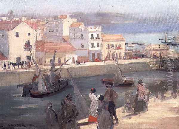 Quayside Oil Painting - Charles Edward Conder