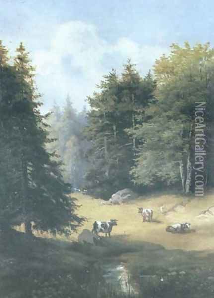 Forest Meadow Oil Painting - Wladyslaw Aleksander Malecki