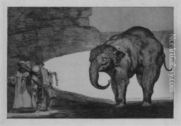 Quien Se Pondra El Gascabel Al Gato? (disparate De Bestia) (delteil222; Harris 268) Oil Painting - Francisco De Goya y Lucientes