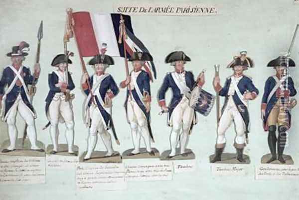 The Parisian Army during the French Revolution Oil Painting - Brothers Lesueur